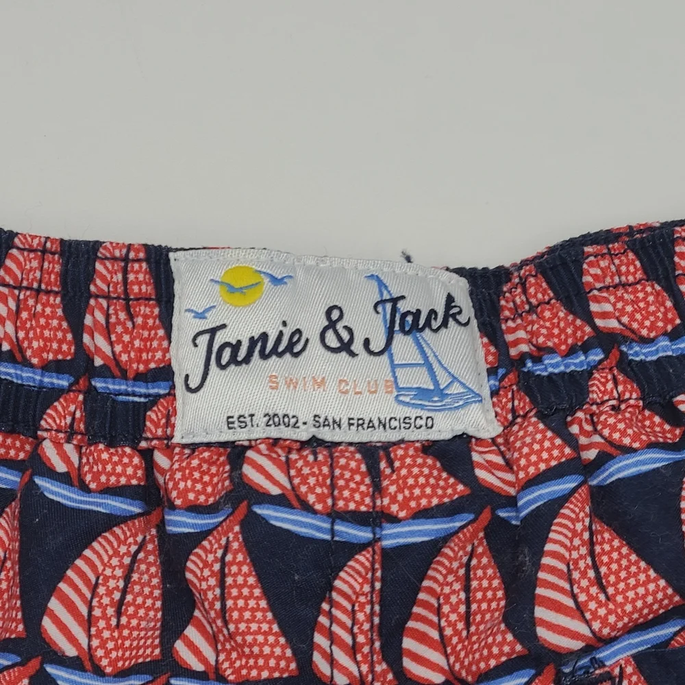 Janie and Jack baby boy sailboat swim trunks size 3-6 months